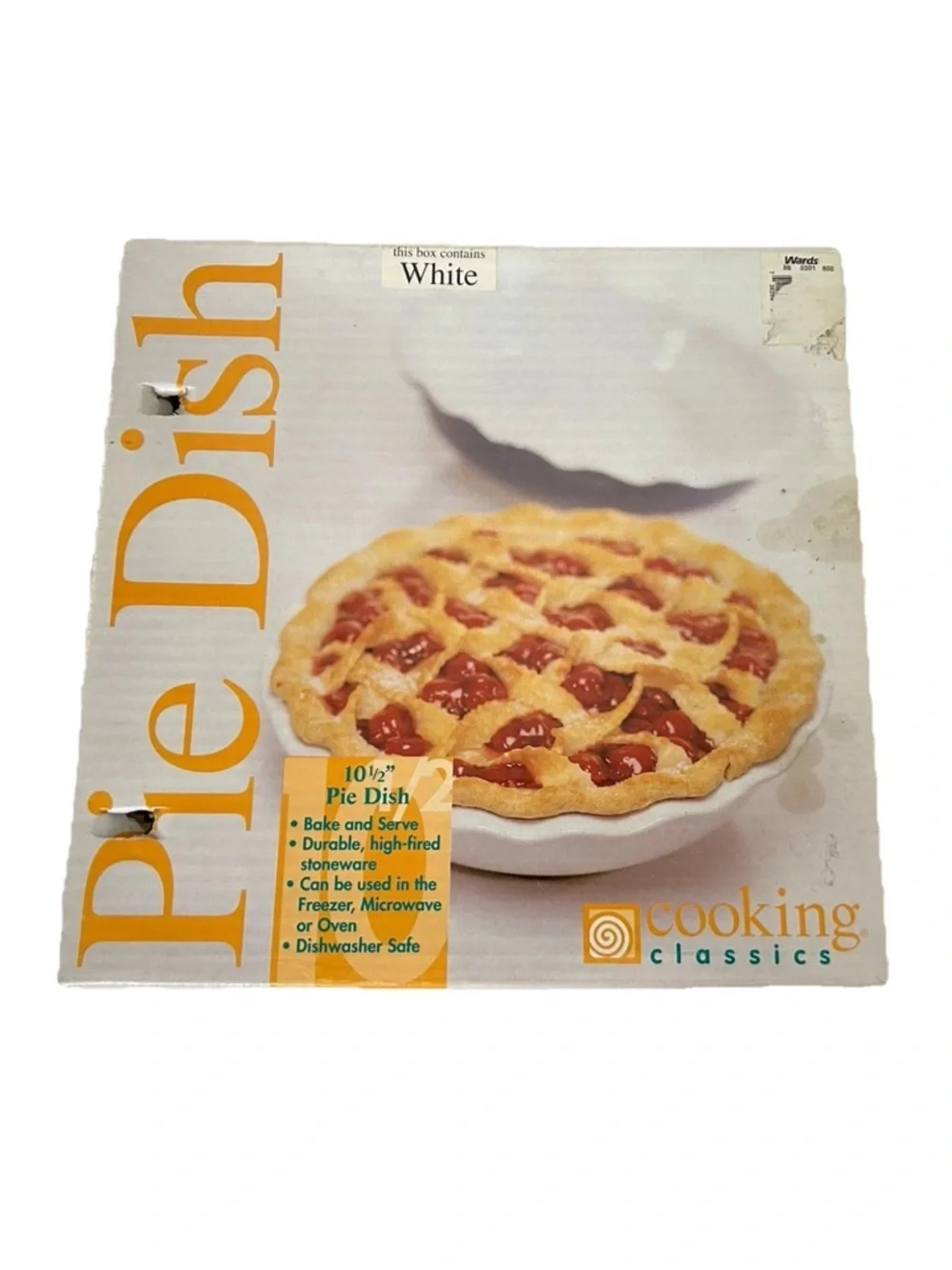 Cooking Classics | 10.5-inch White Stoneware Pie Dish